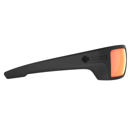 SPY+ - REBAR SE ANSI, Matte Black, Happy Gray Green Polar, Medium-Large, Sunglasses, Unisex, Adult