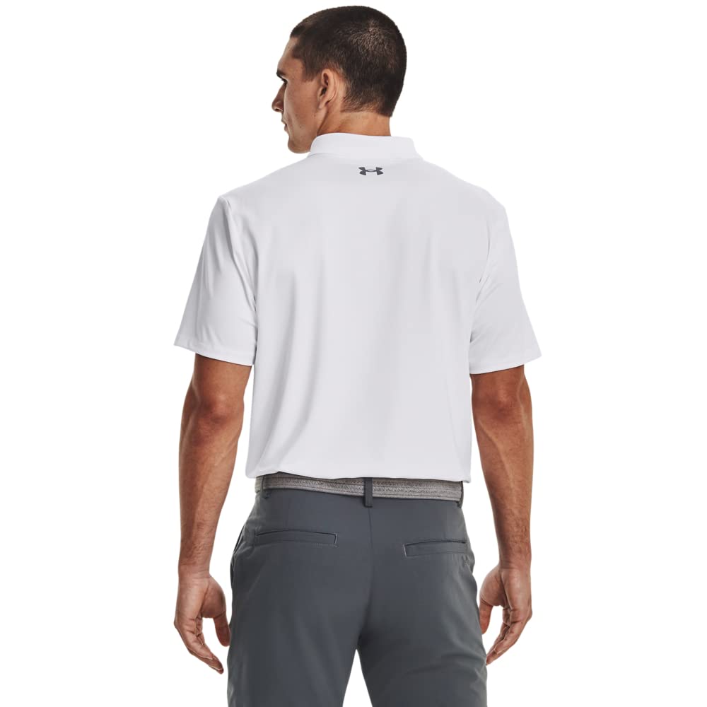 Under Armour Men's Performance 3.0 Polo, (100) White / / Pitch Gray, X-Large Tall