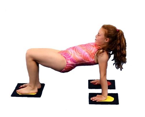 Tumbl Trak Girl's Gymnast Hands and Feet Placement Mat (5-Piece)