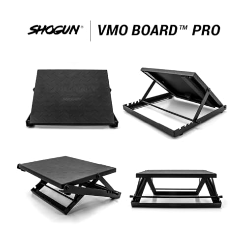 Shogun Slant Board for Squats - Premium Steel VMO Board for Calves Knees Toes & Ankles - Improve Posture with Stretching - Standing Slant Board - Adjustable Fitness Equipment - Calf Stretcher Workout
