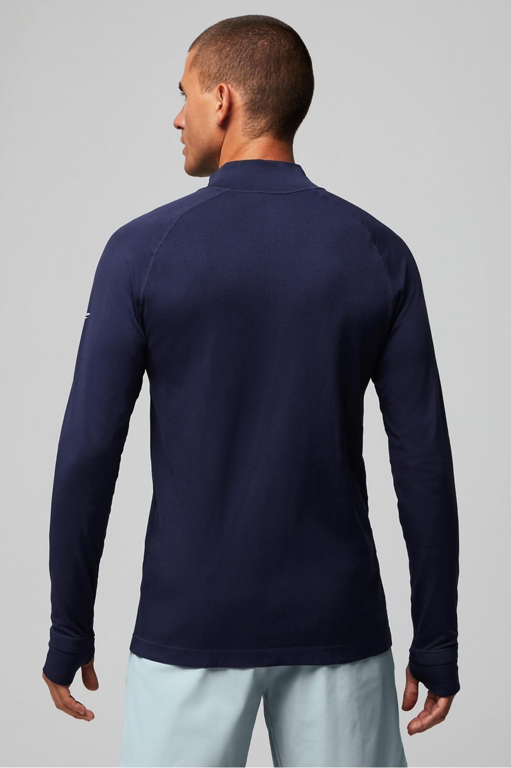 Fabletics Men's The Training Day 1/4 Zip, Training, Performance, Athletic, Breathable, 4-Way Stretch, XXL, Deep Navy