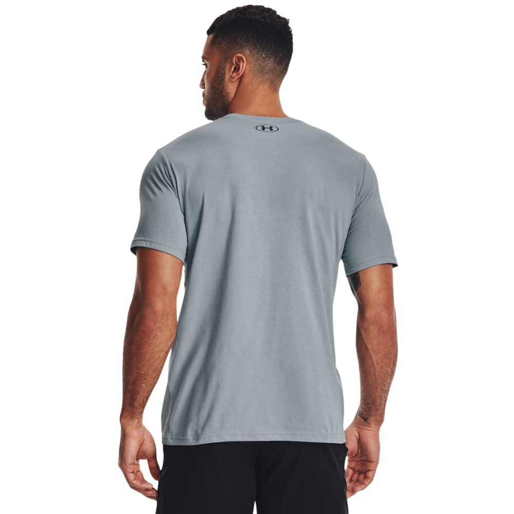 Under Armour Men's Sportstyle Left Chest Short-Sleeve T-Shirt, (465) Harbor Blue/Black/Black, Small