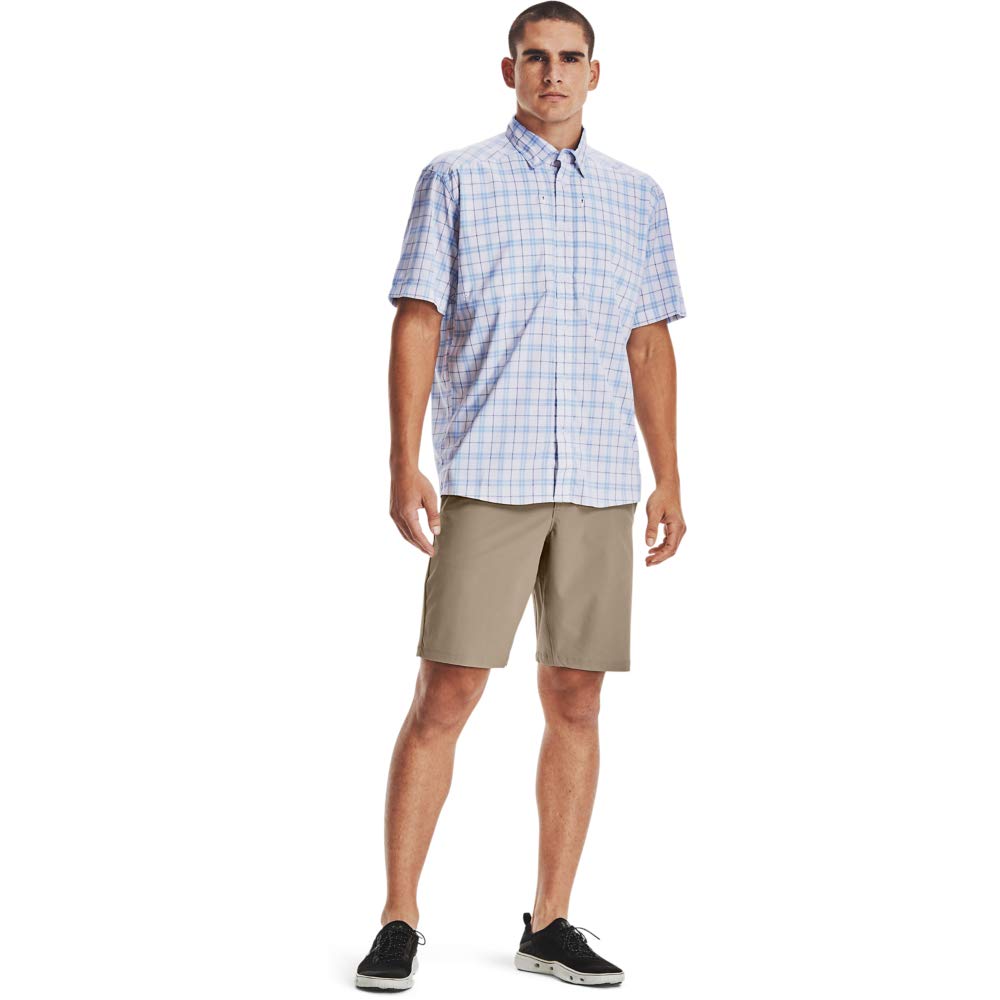 Under Armour Men's Tide Chaser 2.0 Plaid Fish Short-Sleeve T-Shirt , White (103)/Pure , Small