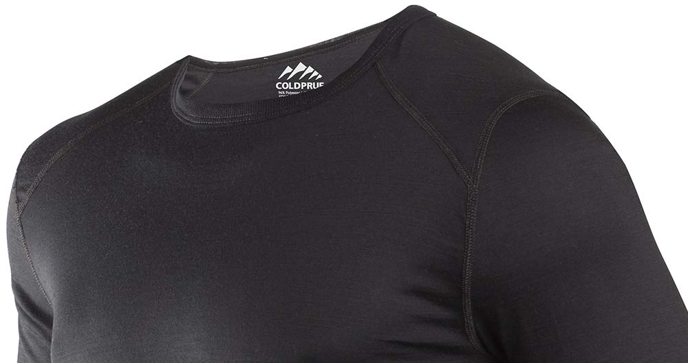 ColdPruf Men's Classic Base Layer Long Sleeve Crew Neck Top, Black, Medium