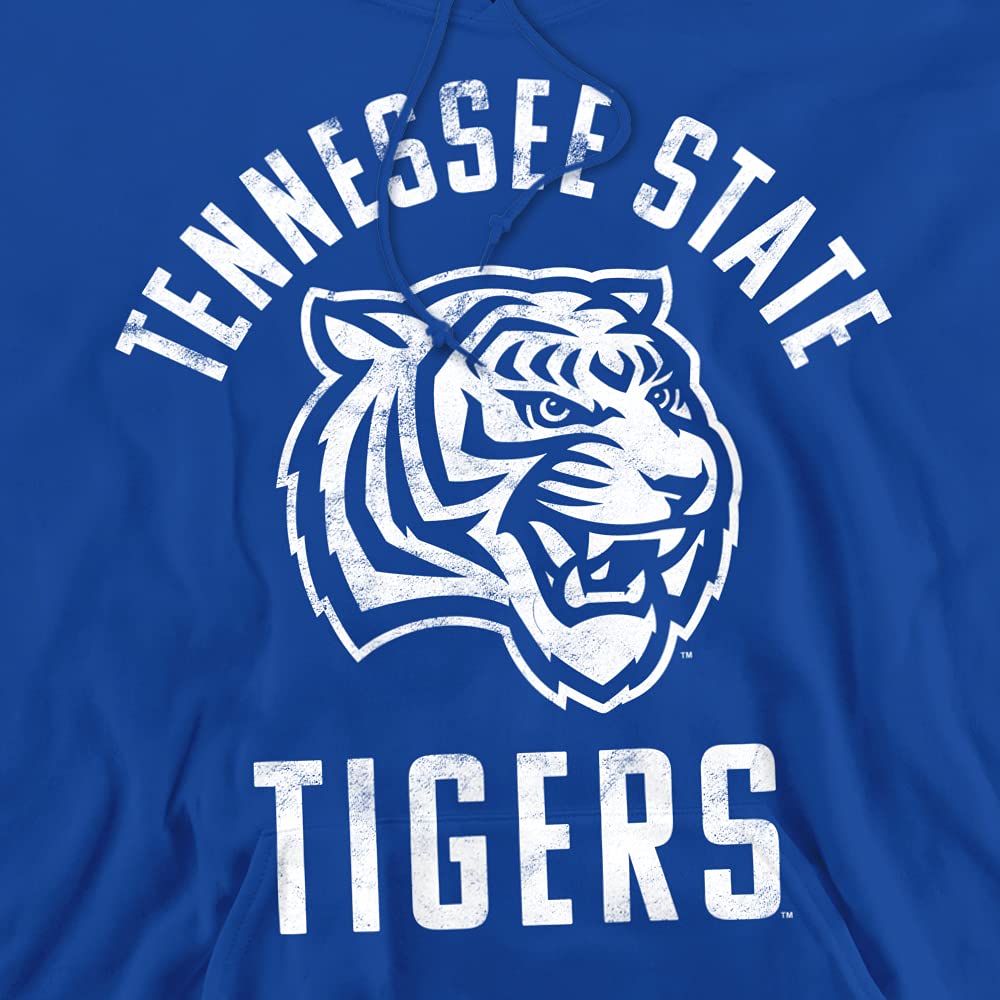 Tennessee State University Official Tigers Logo Unisex Adult Pull-Over Hoodie,Royal Blue, Large