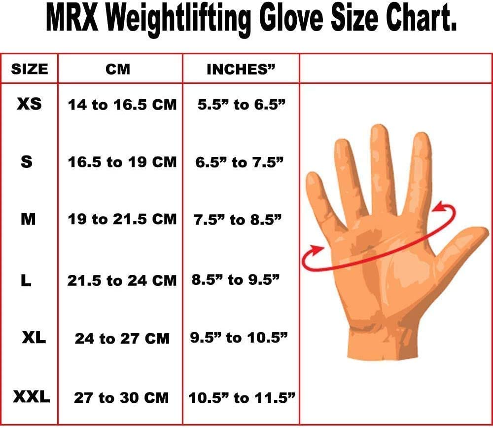 MRX Weightlifting Gloves for Men Workout Gloves Mens Wrist Support Lifting Gloves Male Gym Gloves | Workout Gym Accessories for Men Weight Lifting Fingerless Gym Exercise for Powerlifting