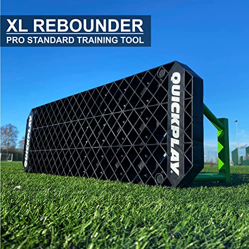 QUICKPLAY Replay Station Soccer Rebound Board - Portable Dual Surface Soccer Rebounder with Adjustable Angle - Soccer Training Equipment for Control, Passing Practice (Replay Station XL)