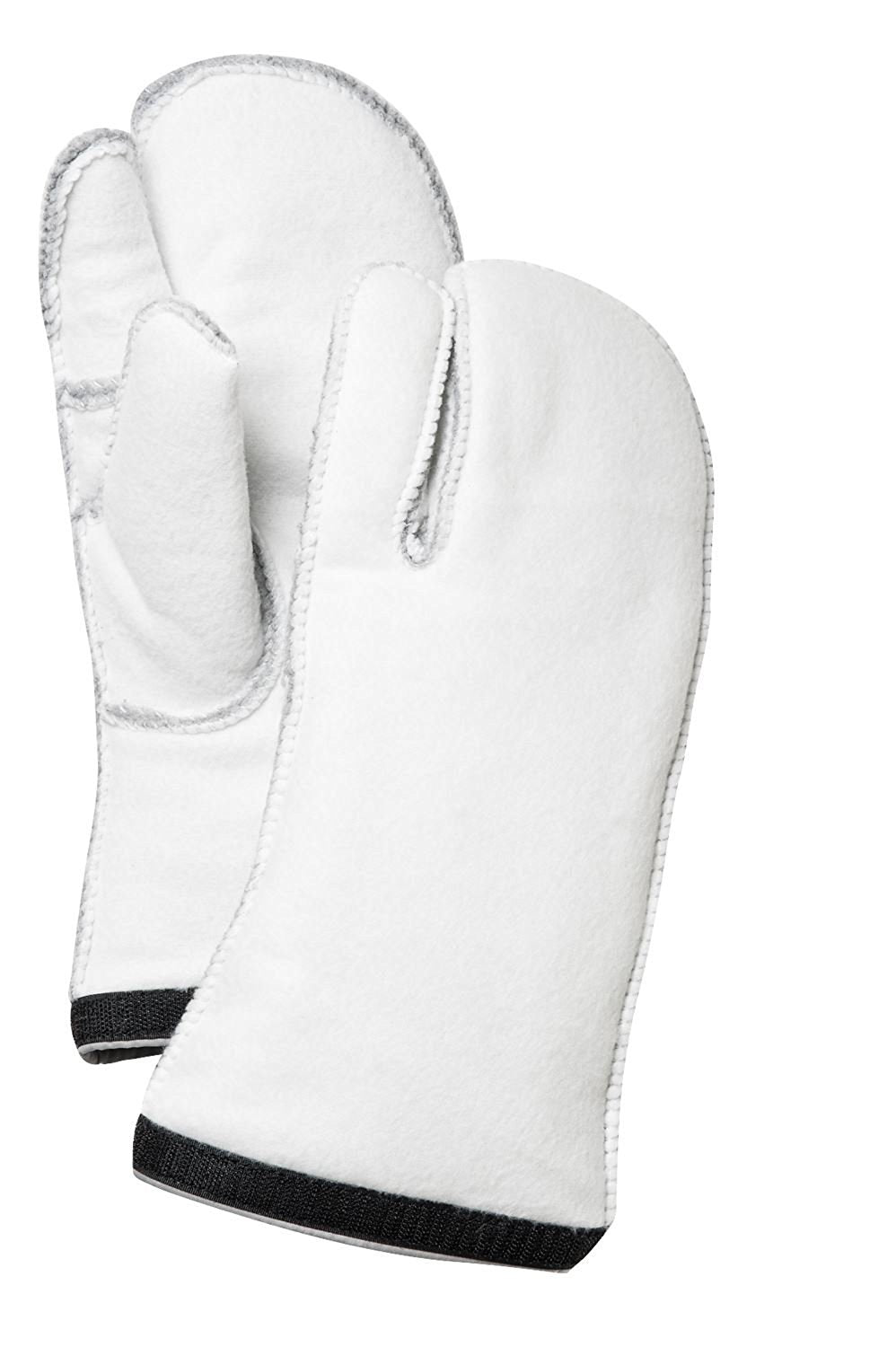Hestra Unisex Heli Ski Liner 3-Finger I Insulated Glove Liner - Off White - 5