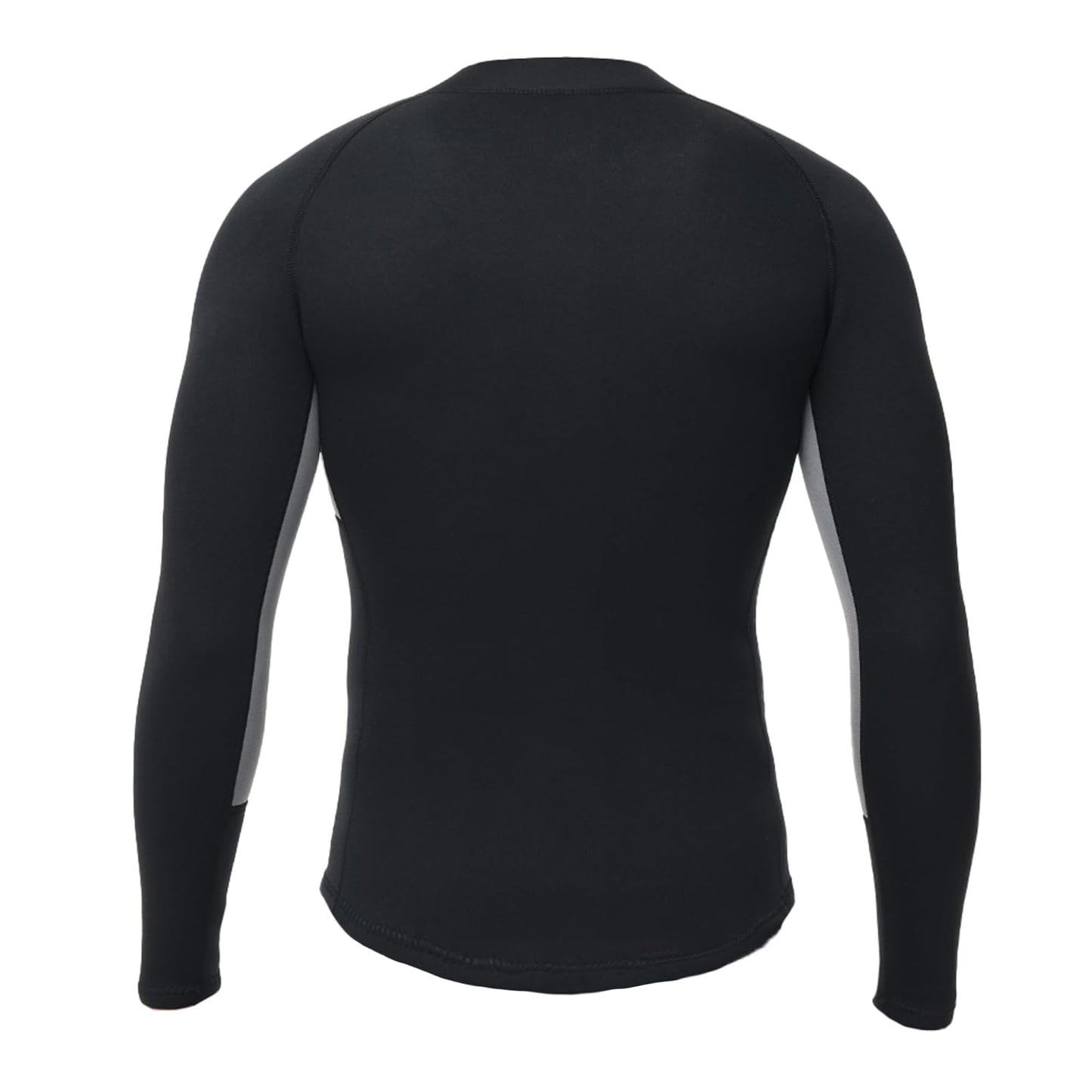 Owntop Wetsuit Top Mens, 2MM Neoprene Long Sleeves Wetsuit Jacket, Zipper Pockets, Comfort Keep Warm for Surfing, Diving, Swimming (Men's Gray, 2XL)