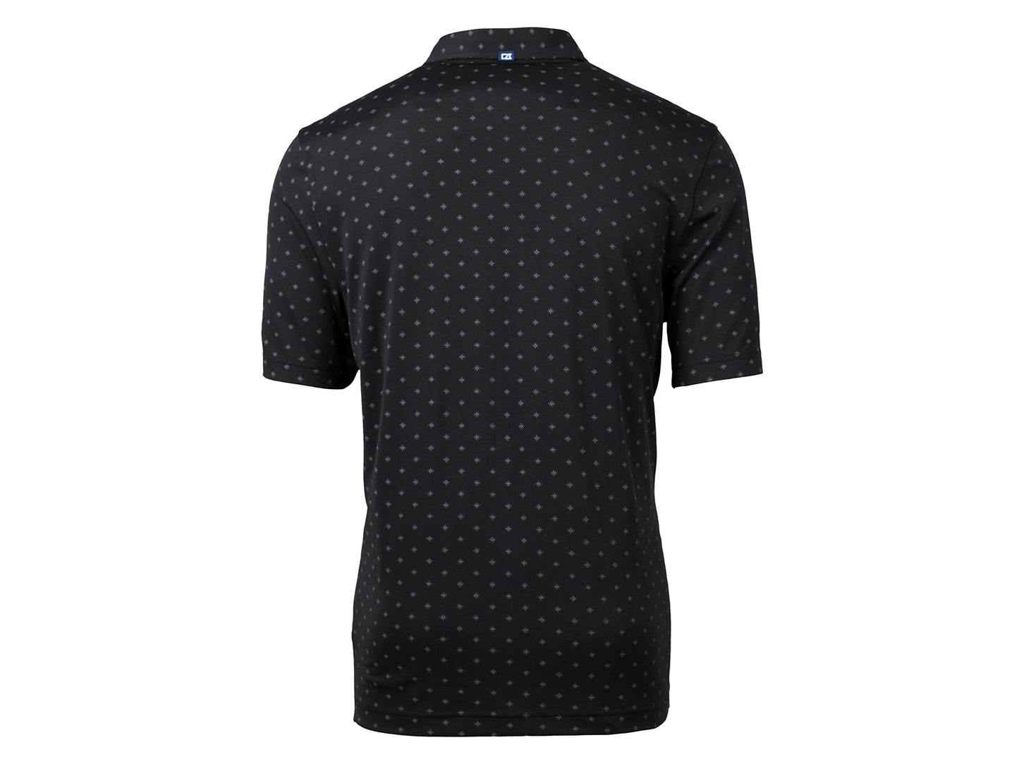 Cutter & Buck Men's Short Sleeve Virtue Eco Pique Tile Print Polo Shirt, Black, XXXL
