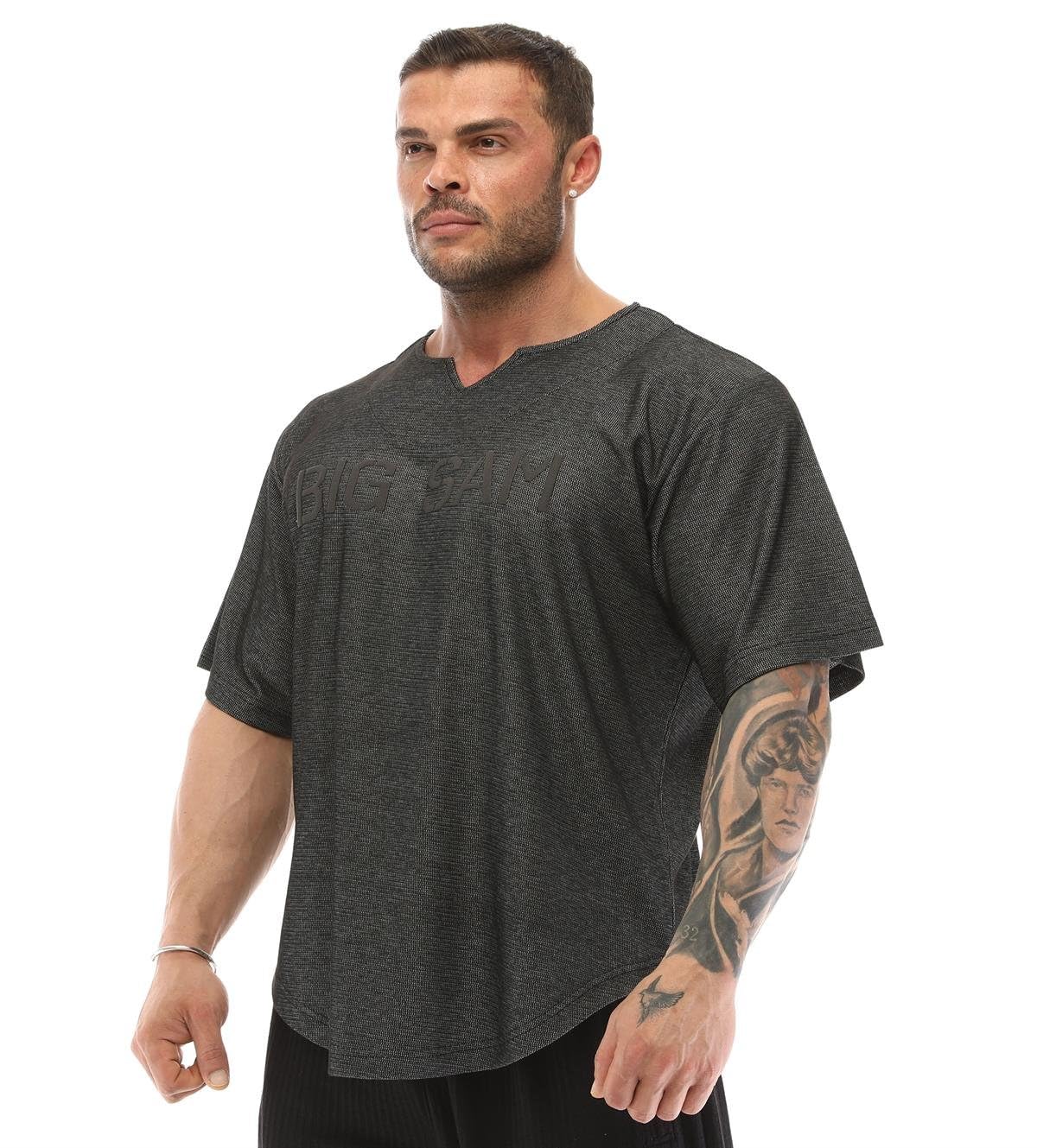 Men's Oversize Active T-Shirts, Bodybuilding Fitness Cardio Rag Top T-Shirt (Antra,XL) Anthracite