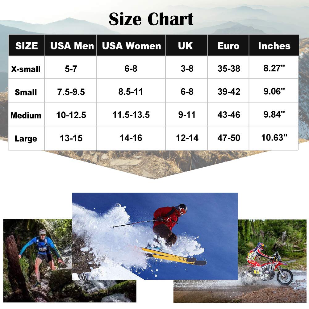 RANDY SUN Waterproof Athletic Socks, Men's Outdoor Sports Socks for Hiking Convenient and Easy to Wear 2 Pairs, Large