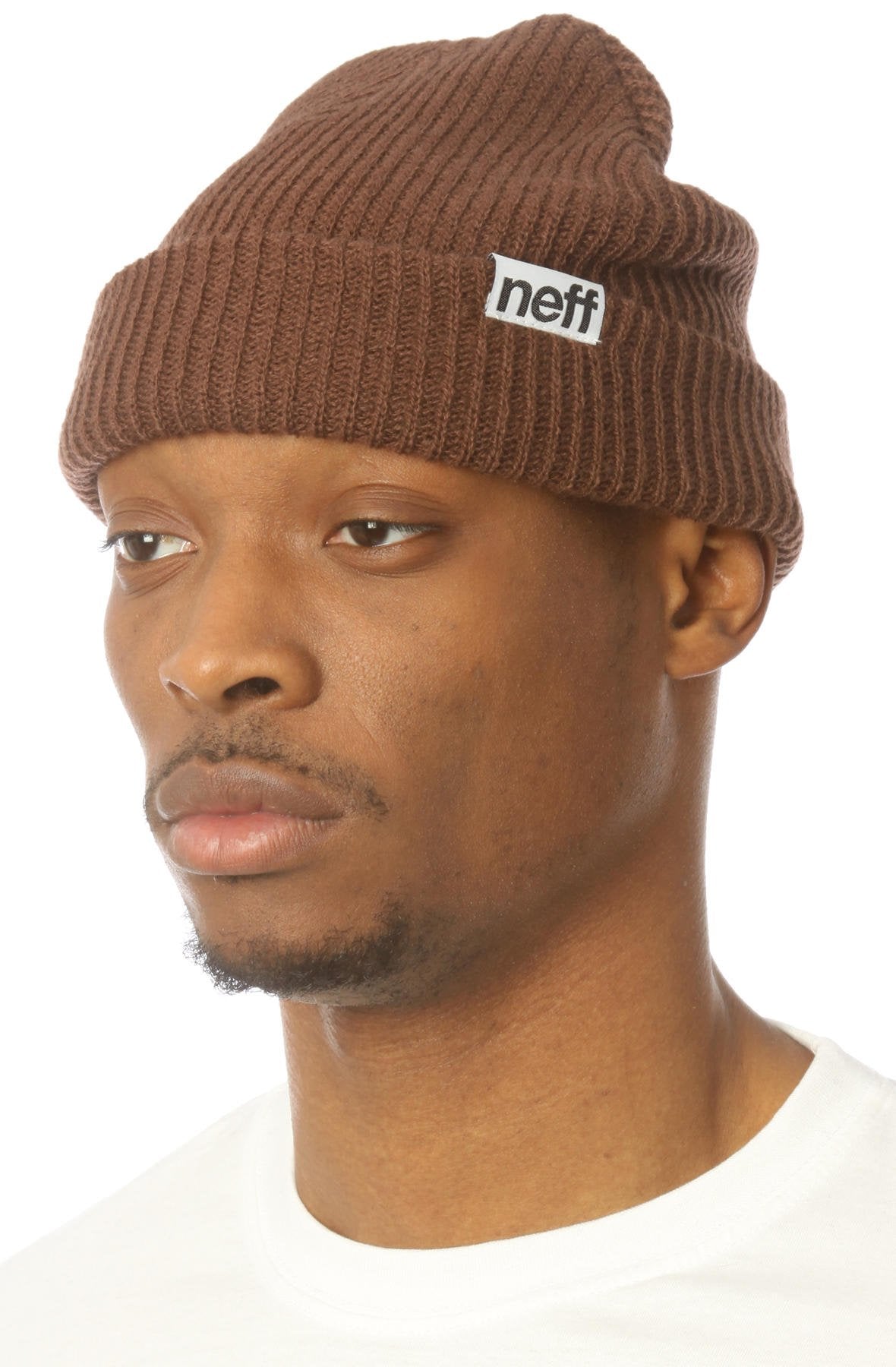 NEFF Men's fold Beanie, Brown, One Size