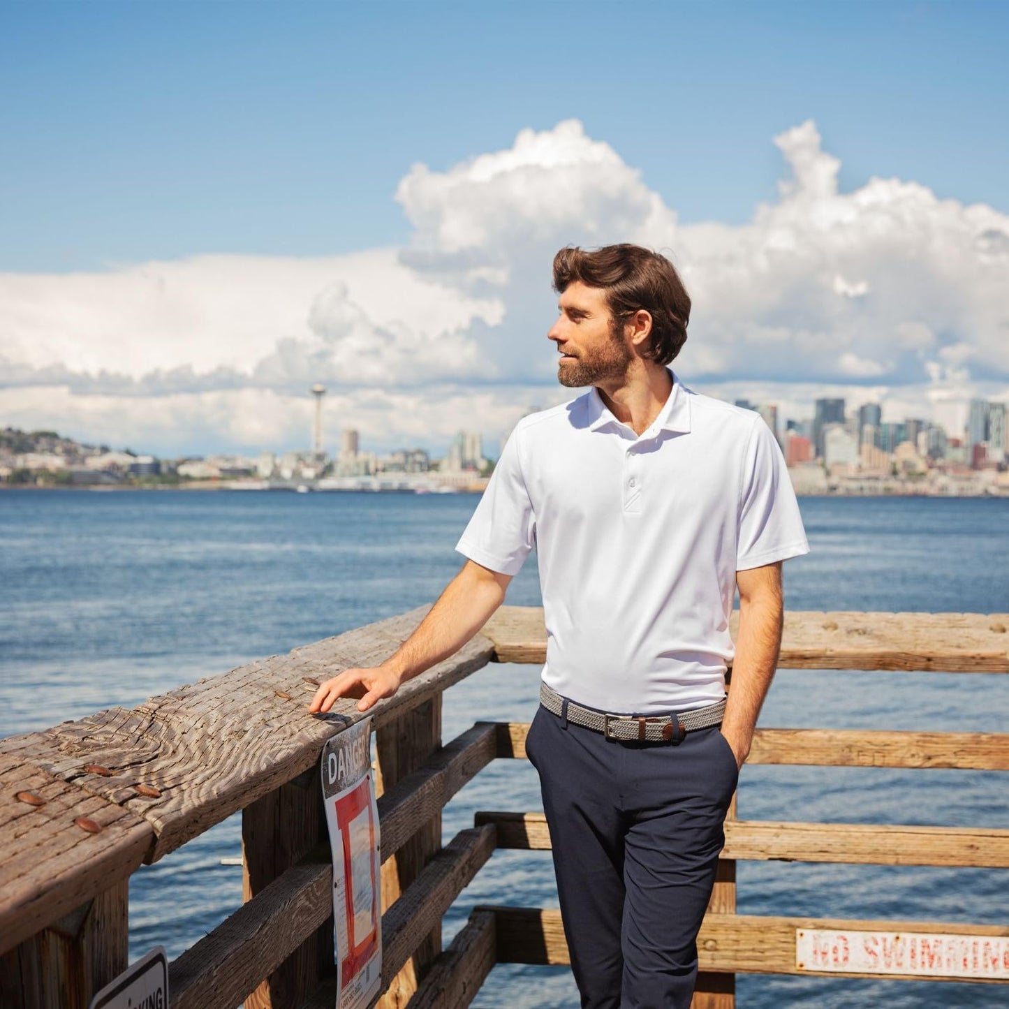 Cutter & Buck Men's Big & Tall Short Sleeve Virtue Eco Pique Recycled Polo Shirt, White, 3XT