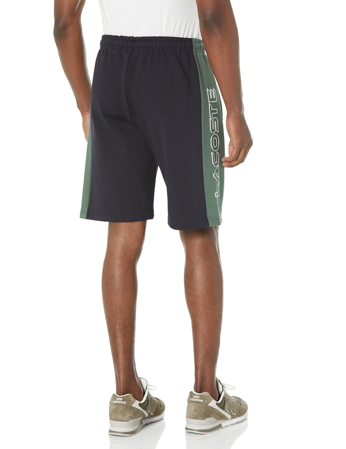 Lacoste Men's Colorblock Side Fleece Short, ABIMES/Sequoia, Large