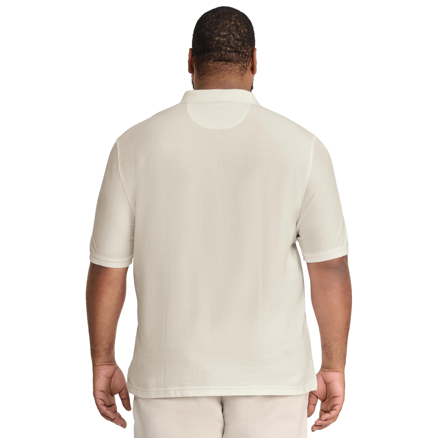 IZOD Men's Big and Tall Advantage Performance Short Sleeve Polo Shirt, Rock Heather