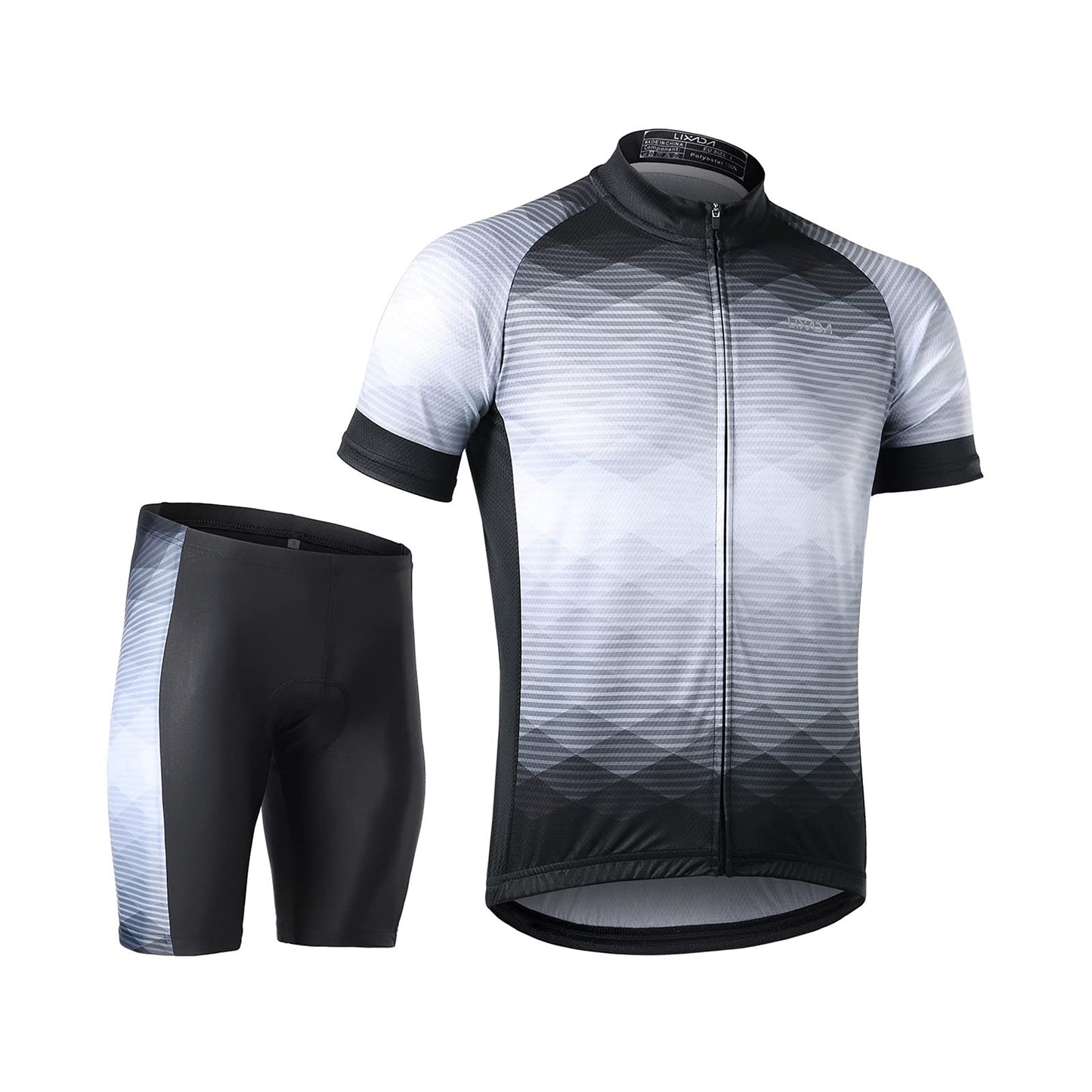 LIXADA Men's Cycling Jersey Set Bicycle Short Sleeve Set MTB Bicycle Suit Quick-Dry Breathable Shirt Pants Set
