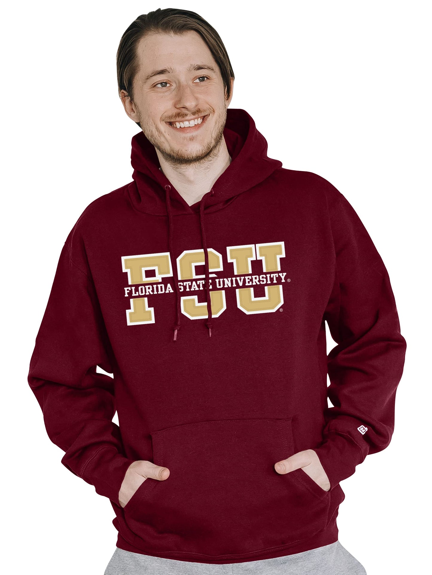 Blue 84 Men's Florida State Seminoles Hoodie Top Level Twill Applique, Team Color, X-Large