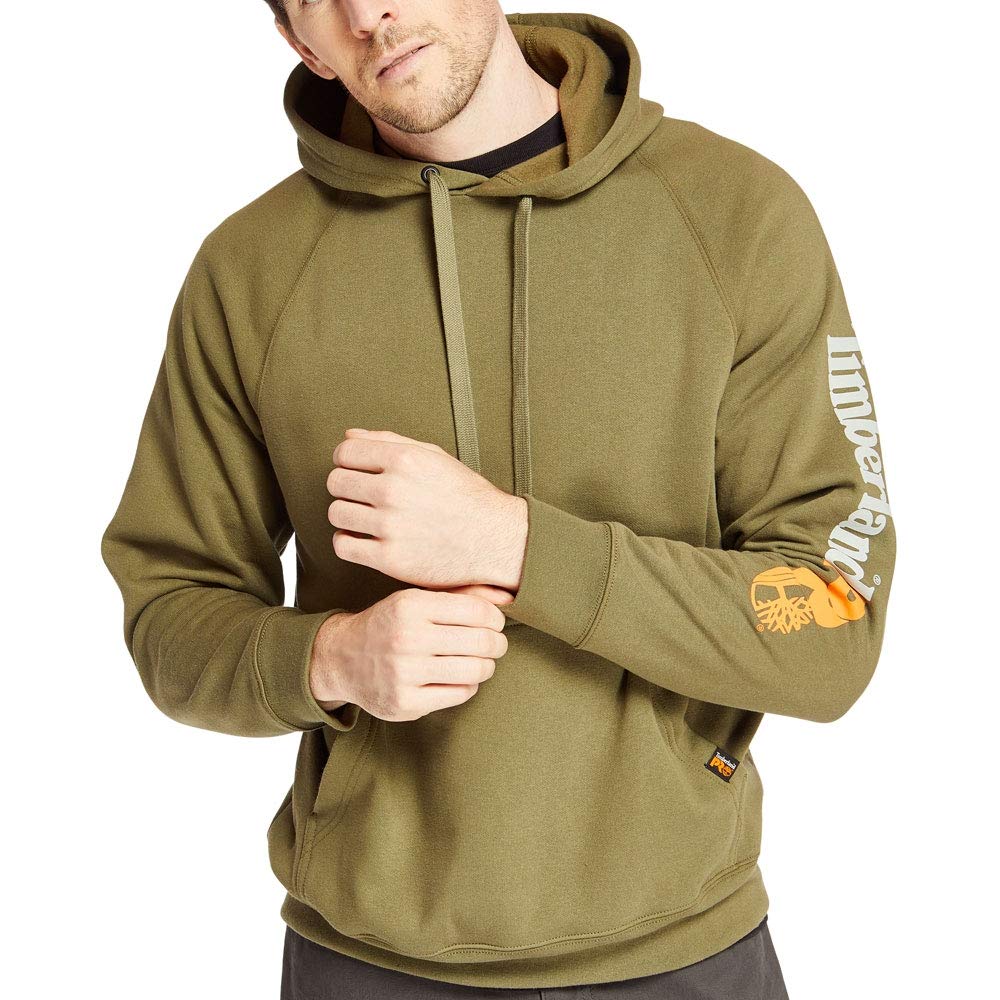 Timberland PRO mens Honcho Sport Pullover Hooded Sweatshirt, Burnt Olive, Small US