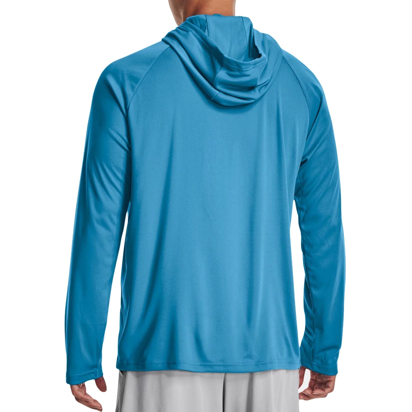 Under Armour Men's Velocity Wordmark Long Sleeve Hoodie (as1, alpha, x_l, regular, regular, Radar Blue/Blue Note 422)