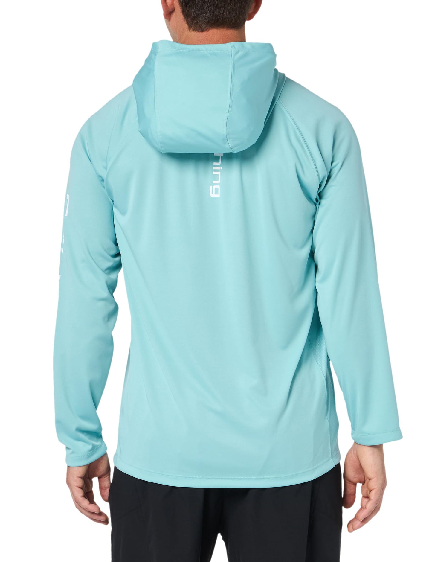 HUK Men's Standard Pursuit Vented Long Sleeve Hoodie, Fishing Shirt with Hood, Marine Blue