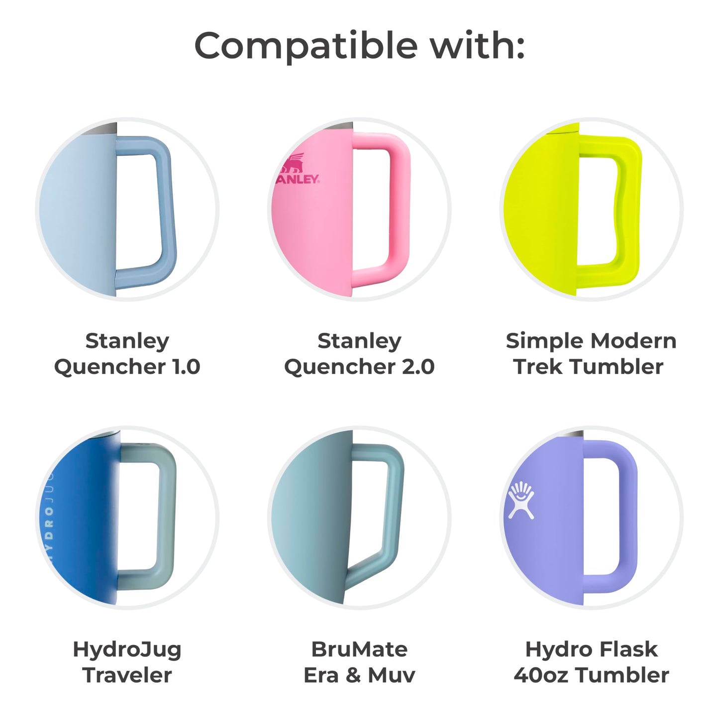 HydraClip Phone Attachment - Watch, Carry, Record, & Stay Organized, Use as Phone Stand or Tripod, Hands Free Detachable, Stanley Cup Accessories, Spring Loaded Secure Grip (Purple)