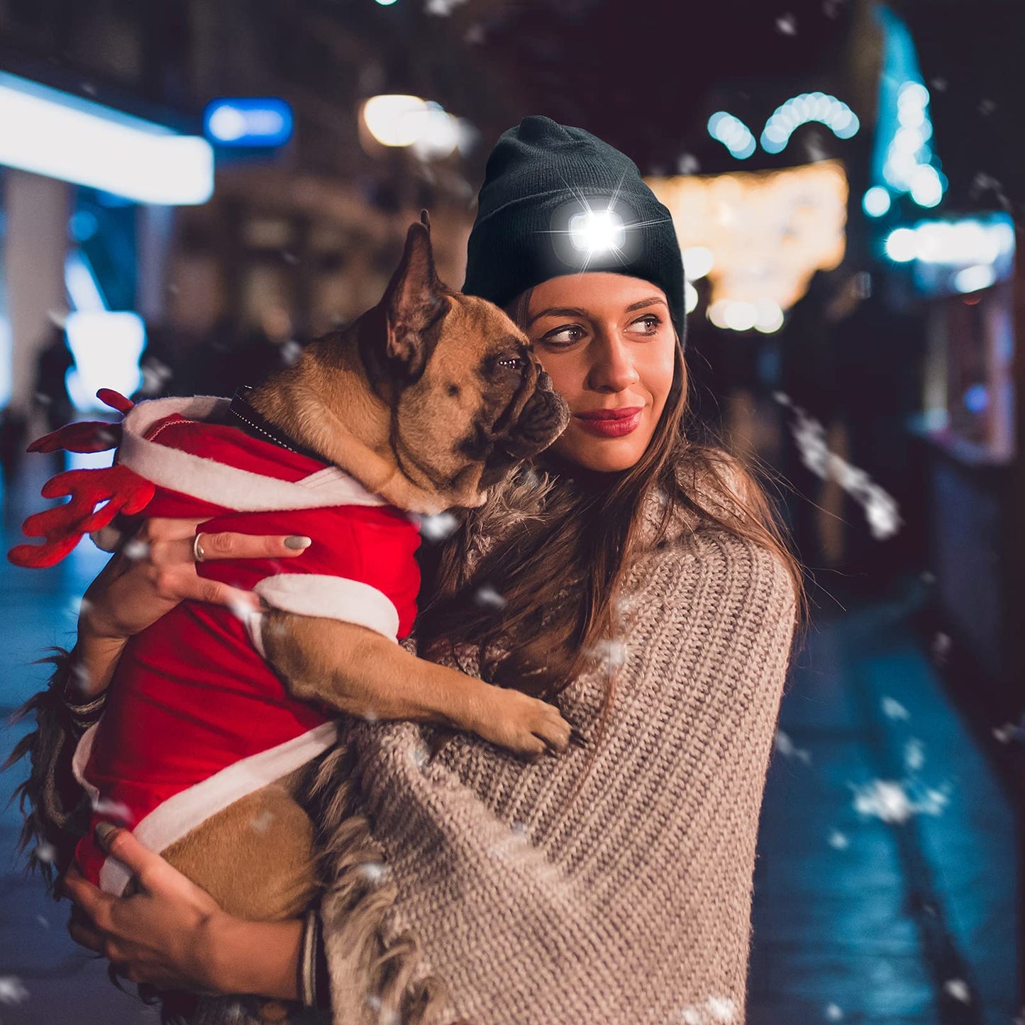 Ocatoma Gifts for Men,LED Unisex Beanie Warm Hat with Light Gift Idea for Dad,Father,Boyfriend,Mechanic,Stocking Stuffers Black