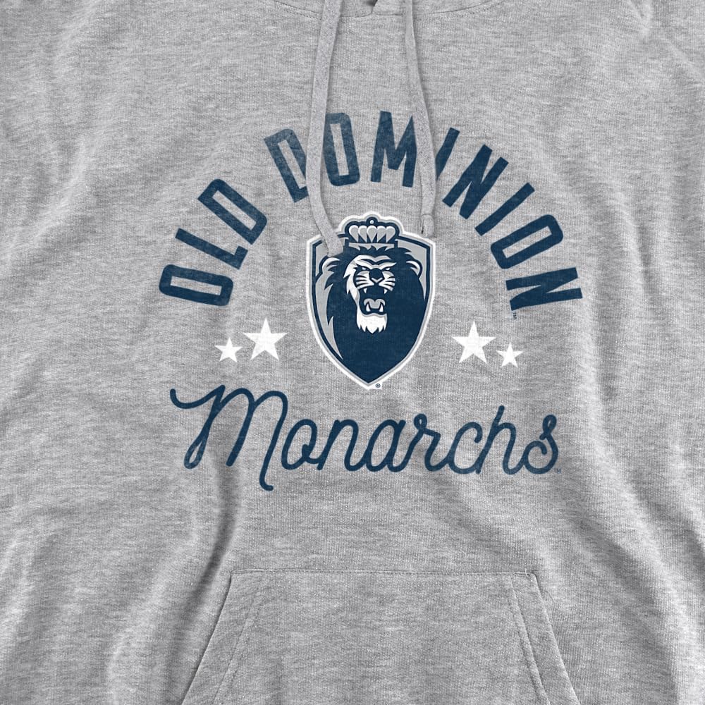 Old Dominion University Official Monarchs Unisex Adult Pull-Over Hoodie, Athletic Heather, Medium