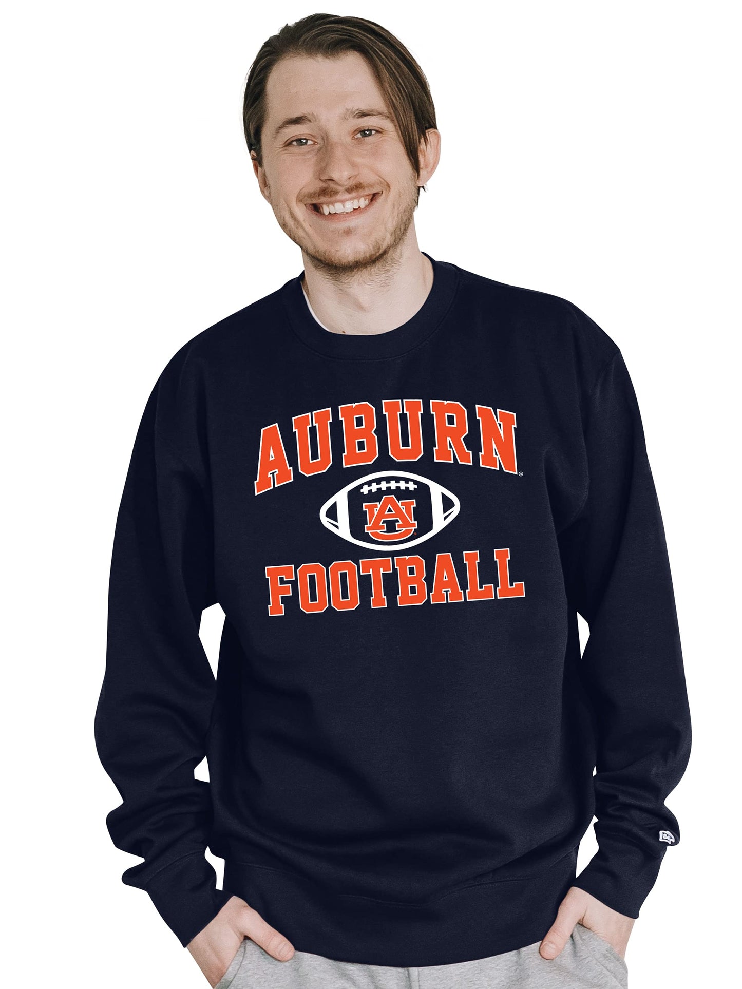 Blue 84 Men's Auburn Tigers Crewneck Sweatshirt Team Color Football, Team Color, XX-Large
