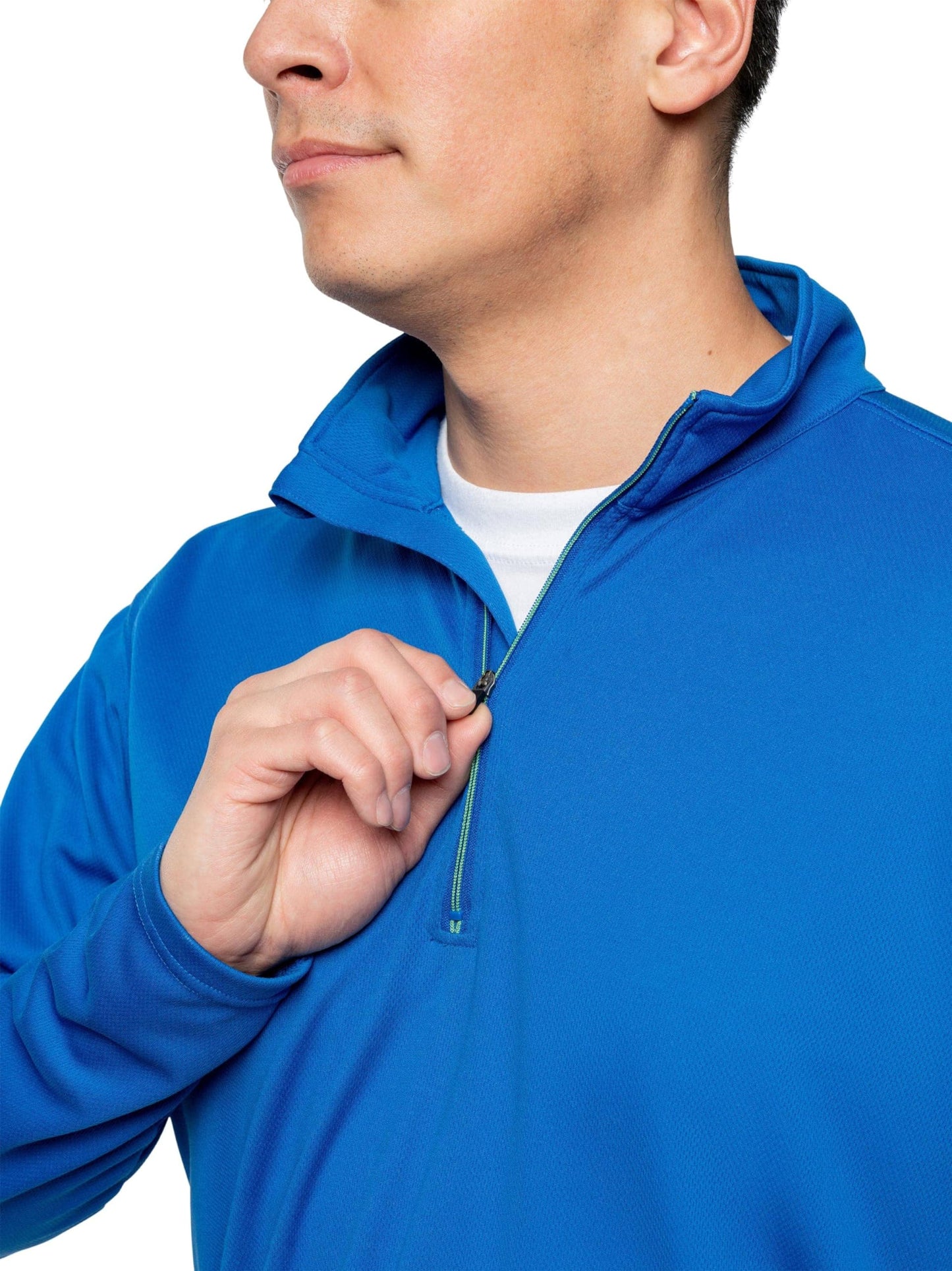 Insect Shield Men's Quarter Zip, with Built-in Insect Protection, Royal Blue, Large