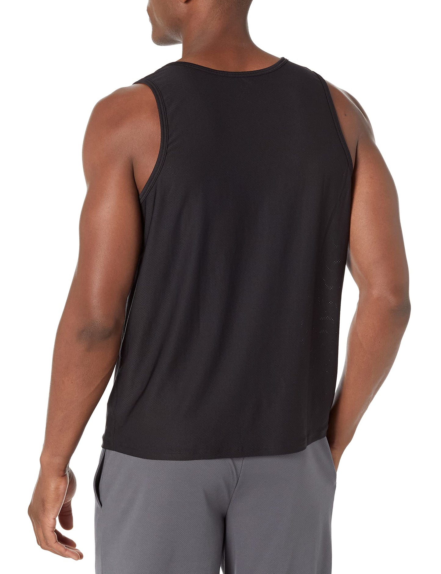 TYR Men's Standard Athletic Performance Workout Airtec Tank Top, Black, X-Large