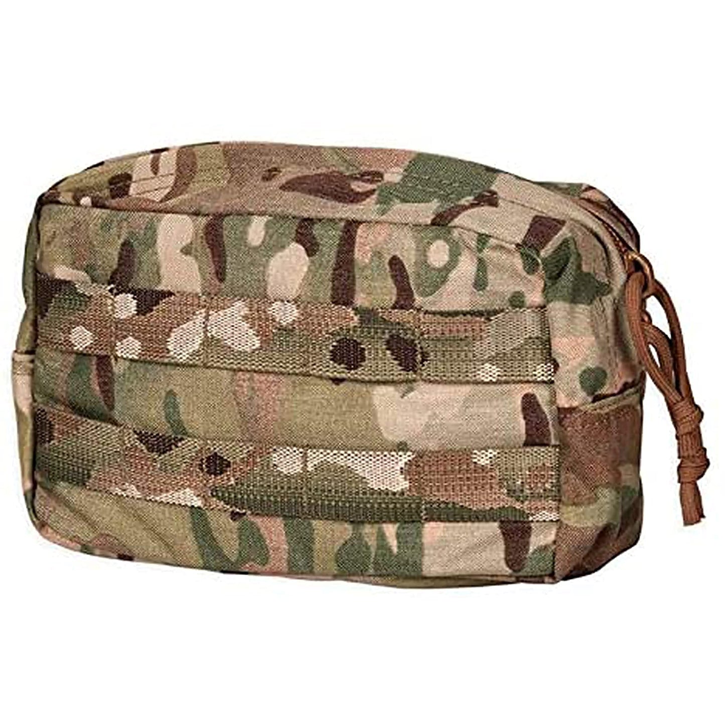 Chase Tactical General Purpose Small Utility Pouch – Horizontal, Lightweight, Fully Adjustable – Attaches with Upright MOLLE – for Military, Law Enforcement, Medical, Combat Training, Multicam, Large