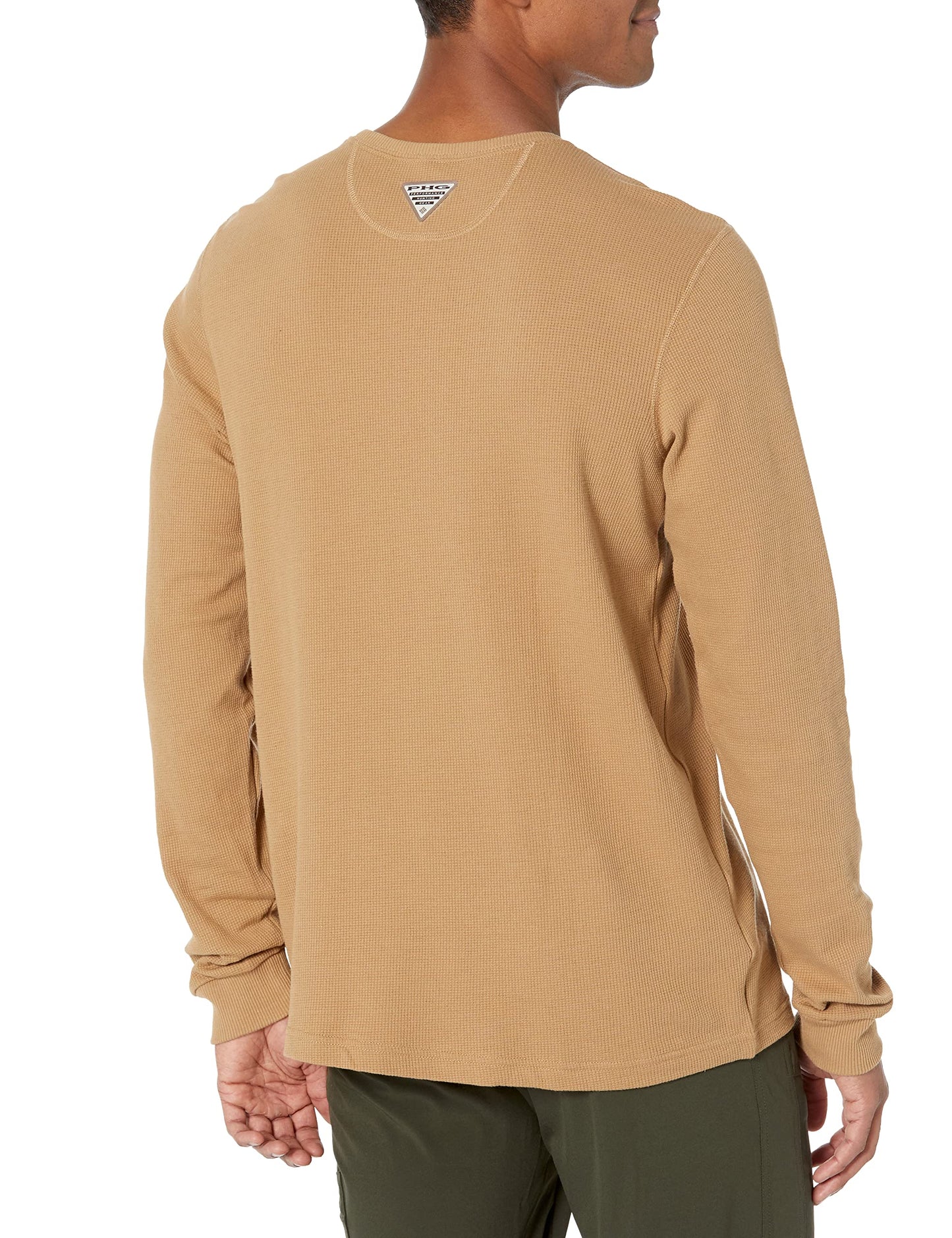 Columbia Men's PHG University Waffle Long Sleeve, Zinc/Chalk Dog, Small