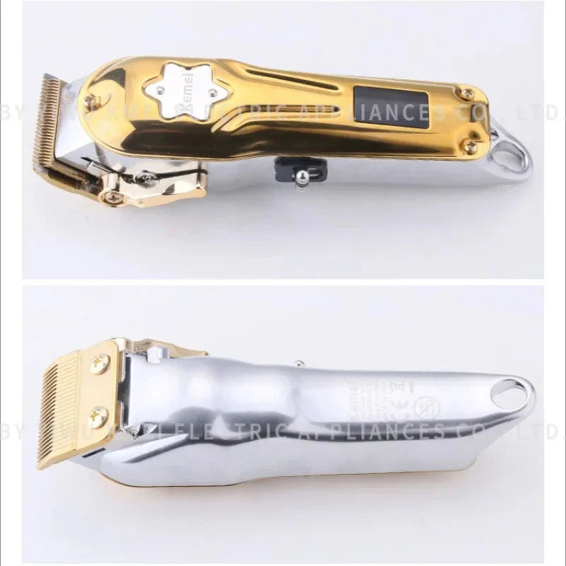 Kemei KM-2011 New Men's Electric Hair trimmer Two-Piece Suit LED Display Metal Hair Clipper USB Charging Trimmer Hair Clipper