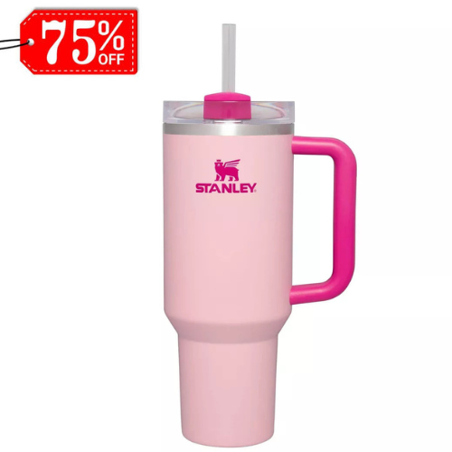 Stanley 40oz Stainless Steel H2.0 FlowState Quencher Tumbler, Flamingo Pink.