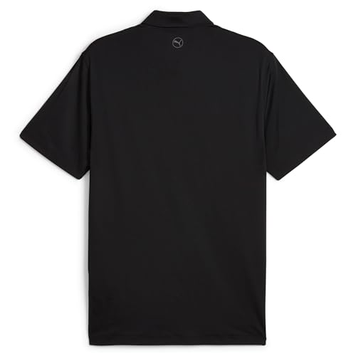 Puma Golf Men's MATTR Brigade Polo, Puma Black-Slate Sky