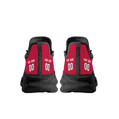 Custom Men's Sneakers Football Personalized Breathable Fan Gift Name & Number Athletic Gym Slip-on Shoes