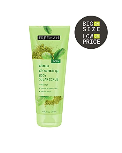 Green Tea Deep Cleansing Body Sugar Scrub by Freeman for Unisex - 6 oz Scrub