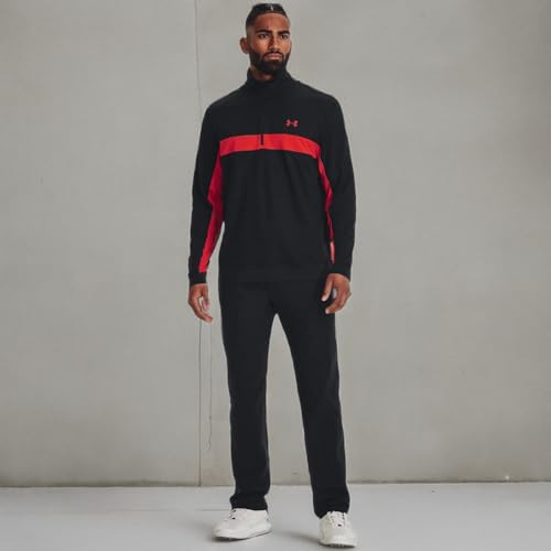 Under Armour Men's Storm Midlayer 1/2 Zip Long-Sleeve T-Shirt, (003) Black/Radio Red/Radio Red, Small
