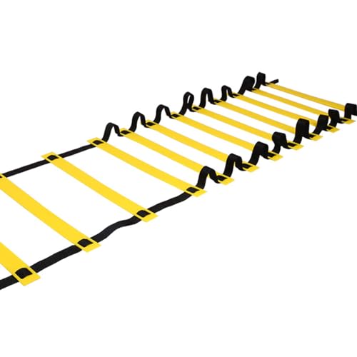 Naliyua Agility Ladder Speed Ladder Equipment Soccer Ball Football Flexibility Training Fitness Jumpings Ladders Footworks Set Footb, 2 meters 4 knots