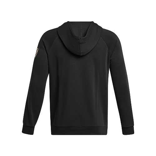 Under Armour mens Freedom Big Flag Logo Hoodie, (001) Black / / Khaki Base, Medium