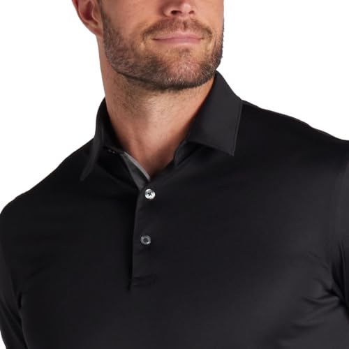 Puma Golf Men's MATTR Brigade Polo, Puma Black-Slate Sky