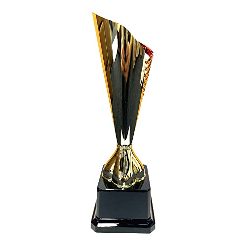 Express Medals Trophy Cup - Gold with Red Arrow Detail Trophy for Sport Tournaments, Competitions, Recognition or Award, 10 Inches Tall x 3 Inches Wide
