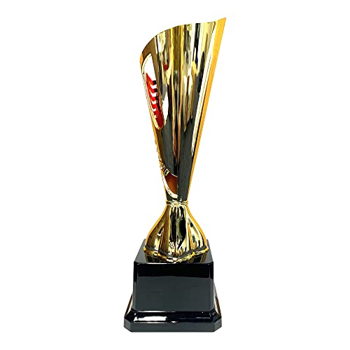 Express Medals Trophy Cup - Gold with Red Arrow Detail Trophy for Sport Tournaments, Competitions, Recognition or Award, 10 Inches Tall x 3 Inches Wide