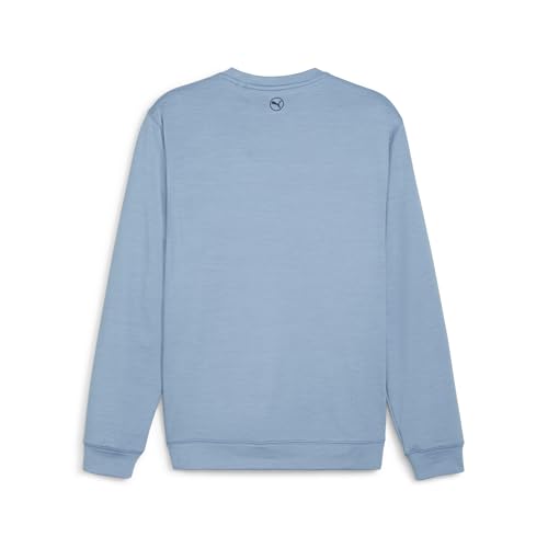 PUMA Golf Men's CLOUDSPUN Patch Crewneck, Zen Blue Heather