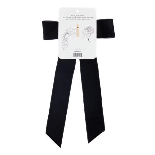 Kristin Ess The Bow Slide - Black, Hair Tie, 1 Count (Pack of 1), Unisex, All Ages