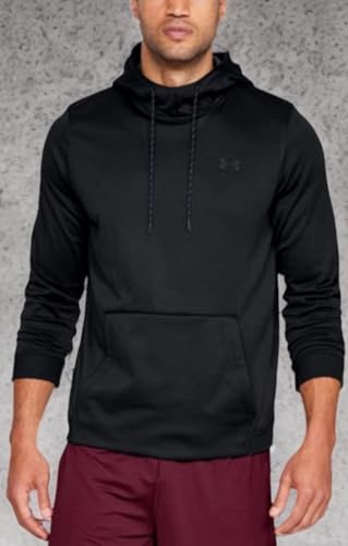Under Armour Men's ArmourFleece Twist Hoodie, (001) Black / / Black, Medium