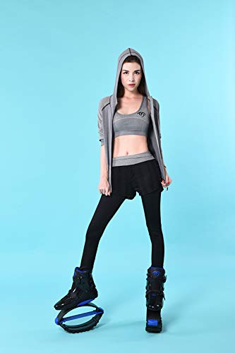 Jump Shoes | Bounce Shoes | Exercise & Fitness Adults Unisex 120LBS - 300LBS (Men's 6-8 150-250 LBS, Blue Black)