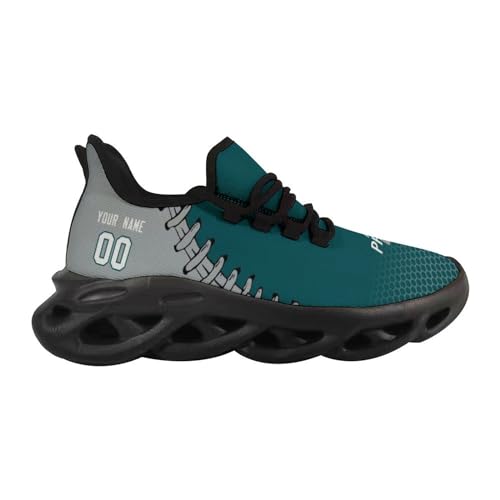 Custom Men's Sneakers Football Personalized Breathable Fan Gift Name & Number Athletic Gym Slip-on Shoes