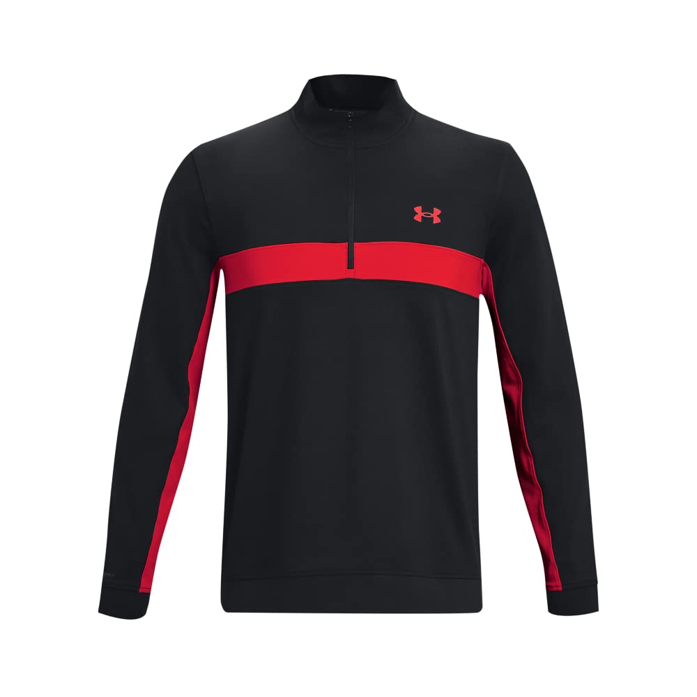 Under Armour Men's Storm Midlayer 1/2 Zip Long-Sleeve T-Shirt, (003) Black/Radio Red/Radio Red, Small